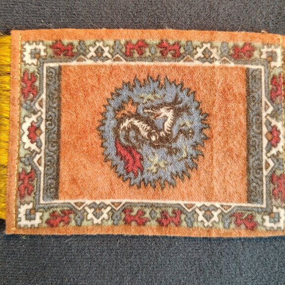 Set of 4 Vintage Woven Cigar Box Rugs – Factory No. 64 NY – Miniature Dollhouse - Picture 5 of 10